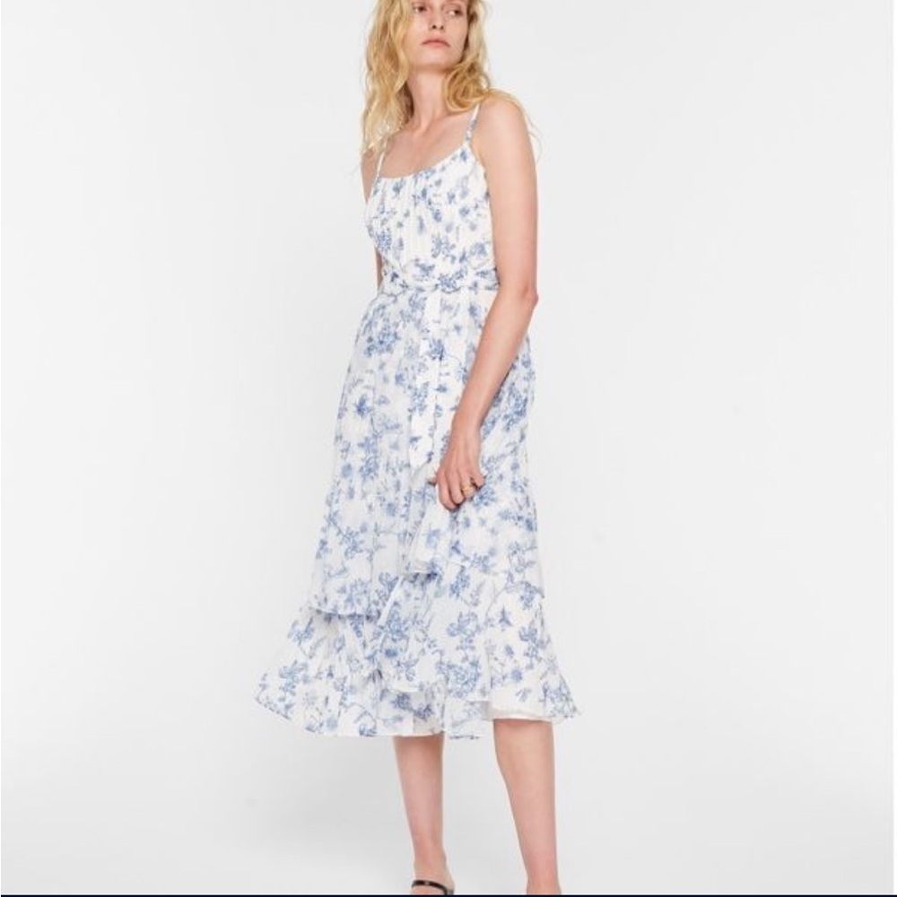 Club Monaco blue and white floral dress